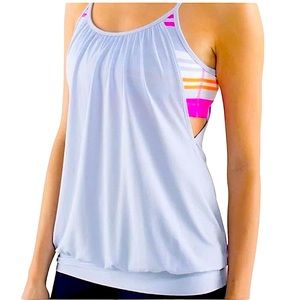 LULULEMON: No Limits Cool Breeze Tank-top with Built-In Sports Bra -Size 8